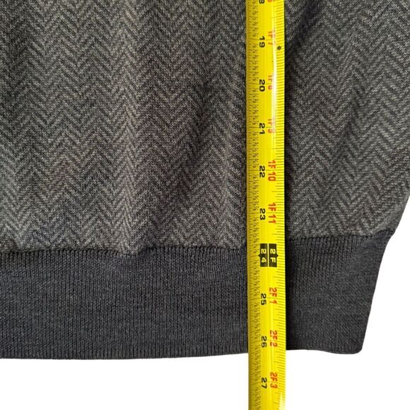 Linea Rosso Signature Gray Herringbone Pull Over Sweater Size L - Picture 10 of 10